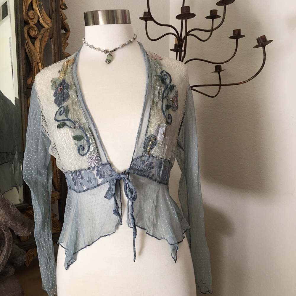 Vintage Susie Kondi lace cardigan
